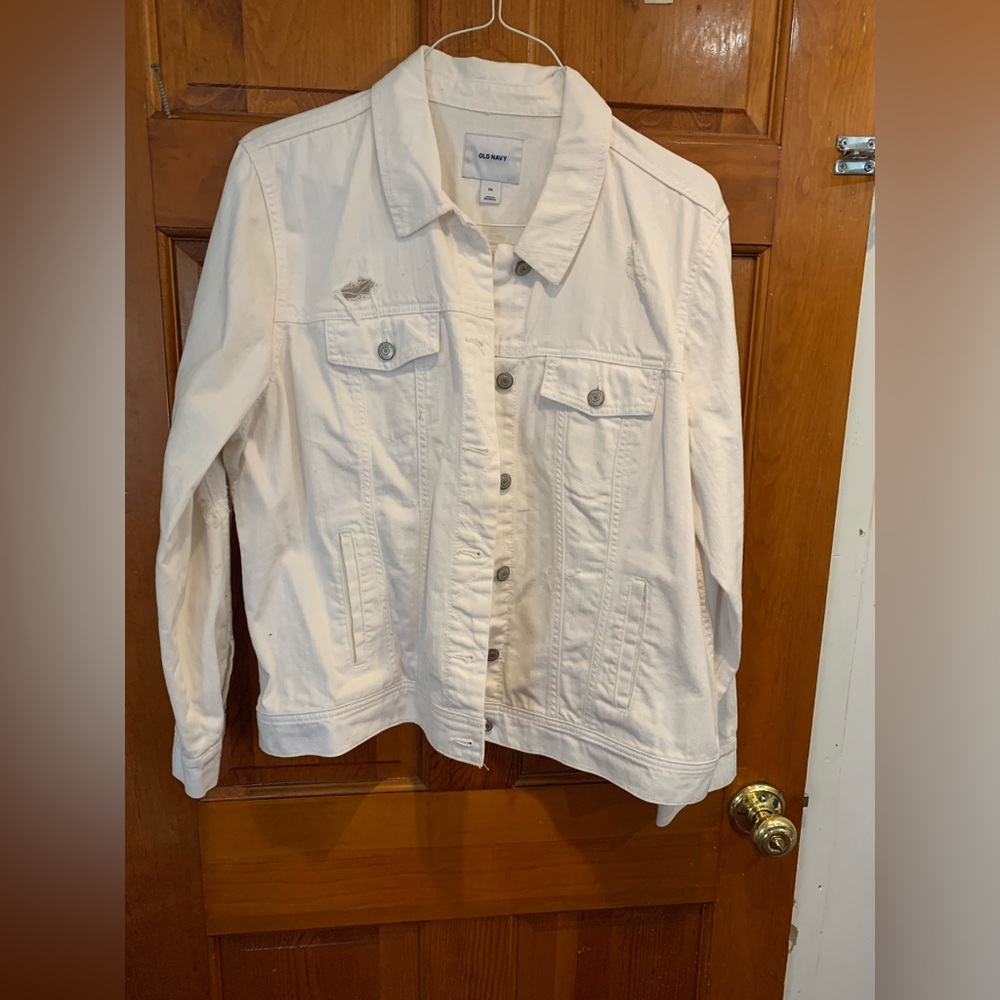 Women’s white jean jacket size XXL